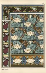 The Water Lily in Wallpaper and Tile Patterns