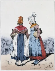 Two Women, Cairo Square - in 