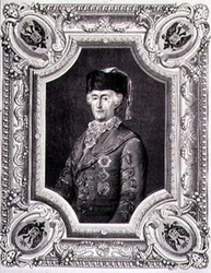 Portrait of Catherine II the Great in Travelling Costume, Engraved by Stephane Pannemaker