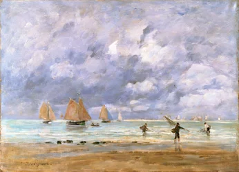 Fishermen and Sailboats in Trouville, 1892
