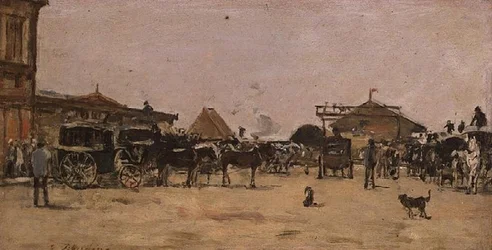 La Place de la Gare a Deauville