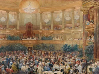 The dinner at Versailles in the presence of Napoleon III