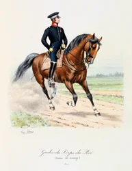 Gardes-du-Corps de Roi, tenue de manège, 1815