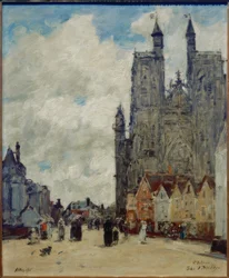 Street and Church of Saint-Vulfran