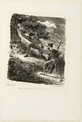 Faust and Mephistopheles in the Harz Mountains, from Faust