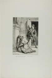 Hamlet Attempts to Slay the King, plate 8 from Hamlet
