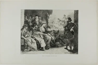 Hamlet Makes the Players Enact the Poisoning of His Father, plate 7 from Hamlet