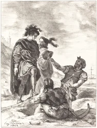 Hamlet and Horatio before the Gravediggers Act V, Scene I