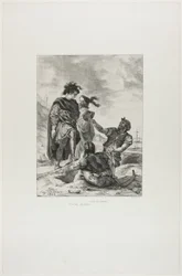 Hamlet and Horatio with the Gravediggers, plate 14 from Hamlet
