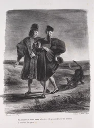 Illustrations for Faust: Faust, Mephistopheles and the Barbet