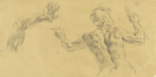 Sketches of an Arm and a Man Seen from the Back