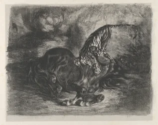 Wild Horse Felled by a Tiger