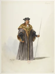 Saint-Saëns - Henry VIII - Costume Designs - Lacoste - 9. Usher