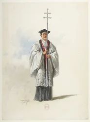 Saint-Saëns - Henry VIII - Costume Designs - Lacoste - Priest