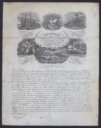 Advertisement for engraver and lithographic printer, Daniel F Duncan of Glasgow