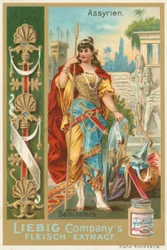 Assyria, Semiramis, Liebig Card, Early 20th Century