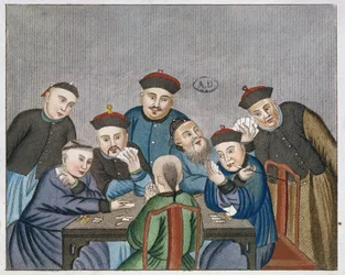 Card Players in China, Early Nineteenth Century