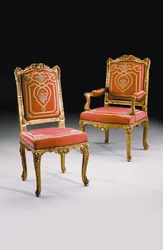 Chairs from a set of fourteen, possibly French, in the Regence style