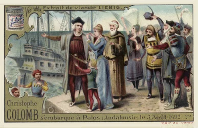 Christopher Columbus Embarks on His Voyage to the New World, Palos, Spain, 3 August 1492