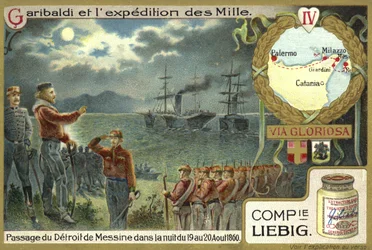 Crossing of the Straits of Messina in the night of 19-20 August 1860