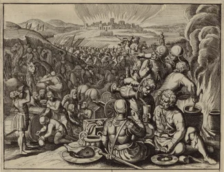 David Surprising the Amalekites as They Celebrate Their Plunder