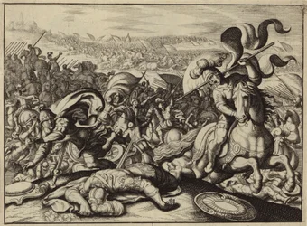 Defeat of the Israelites by the Philistines and the Death of Saul (engraving)