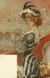 Elegant Woman at the Theatre