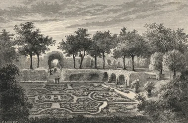 Embroidered Gardens of the Tuileries Under Henry IV (engraving)