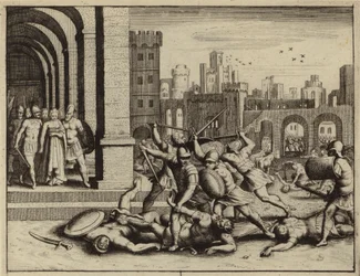 Killing of Hamor and Shechem by Simeon and Levi in vengeance for the rape of their sister Dinah