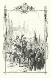 King Leopold I, the Duke of Brabant and the Count of Flanders Reviewing a Military Parade, Belgium