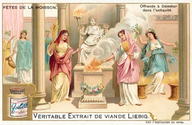 Making offerings to Demeter in Ancient Greece