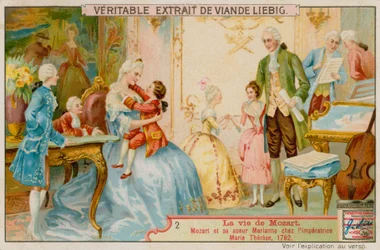 Mozart and his Sister Marianne with the Empress Maria Theresa