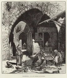 Palestine, A street café in Jerusalem