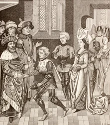 Reception of Gautier-sans-Avoir by the King of Hungary