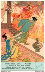 The suicide of King Zhou of Shang