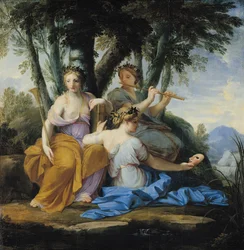 The Muses, Clio, Euterpe and Thalia