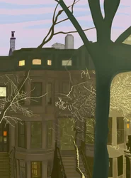 Brownstone At Night