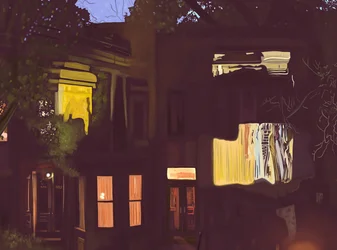 Brownstones at Night, c.2020-24