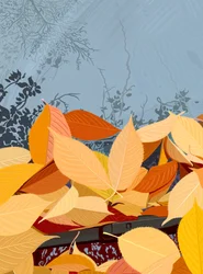 Fallen Cherry Tree Leaves On Car Windshield