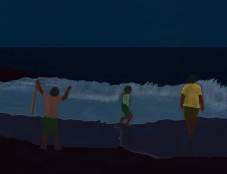 Final Fire Island Beach at Night