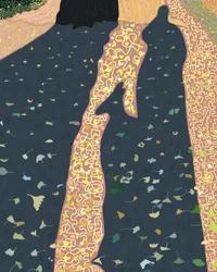 Ginkgo Leaves and Shadows, Brooklyn