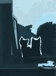 Kittens Outside of Window