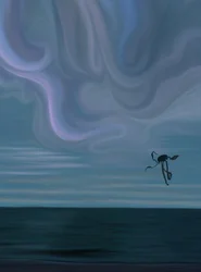 Ocean and Cloud with Octopus Kite