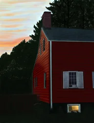 Red House in Beacon, NY, Dawn