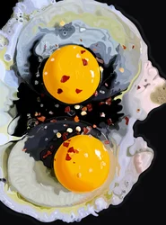 Two Eggs Frying on Pan, Brooklyn