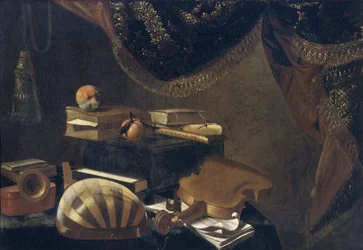 Still life with musical instruments