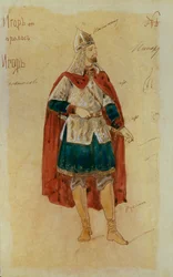 Costume Design for the Opera Prince Igor by A. Borodin, 1900s