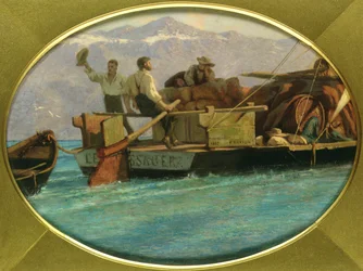 Luggage Boat on Lake Geneva
