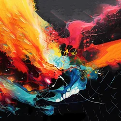 Abstract Acrylic Painting
