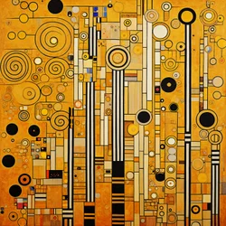 Minimalist Klimt Patterns Modern Room Decor, Wall Art | Canvas Prints